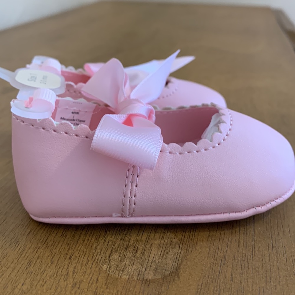 Pink baby ballet flats